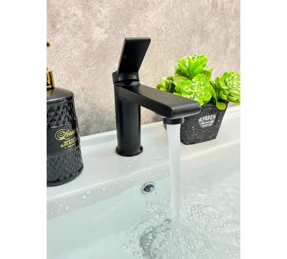 Изображение товара Смеситель для раковины однорычажный ViEiR черный 243513-C