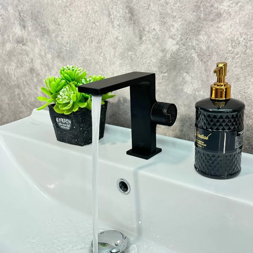 Изображение товара Смеситель для раковины однорычажный ViEiR черный 323511-C современный стиль