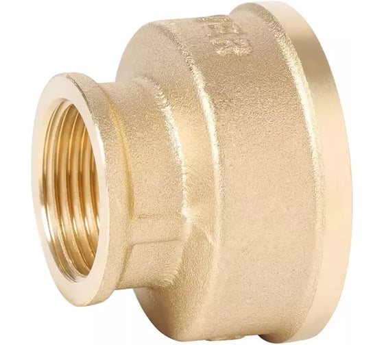 Изображение товара Муфта переходная ViEir резьбовая латунная 1/2 гайка × 11/4 гайка (две внутренние резьбы) для сантехнических соединений и трубопроводов SF63