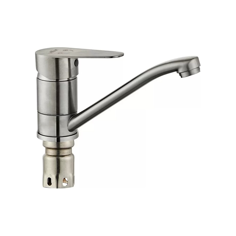 Изображение товара Современный поворотный однорычажный смеситель для раковины ViEiR V15037 из нержавеющей стали сатин