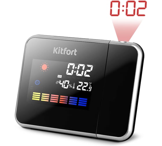 Изображение товара Часы с термометром и гигрометром KITFORT КТ-3726