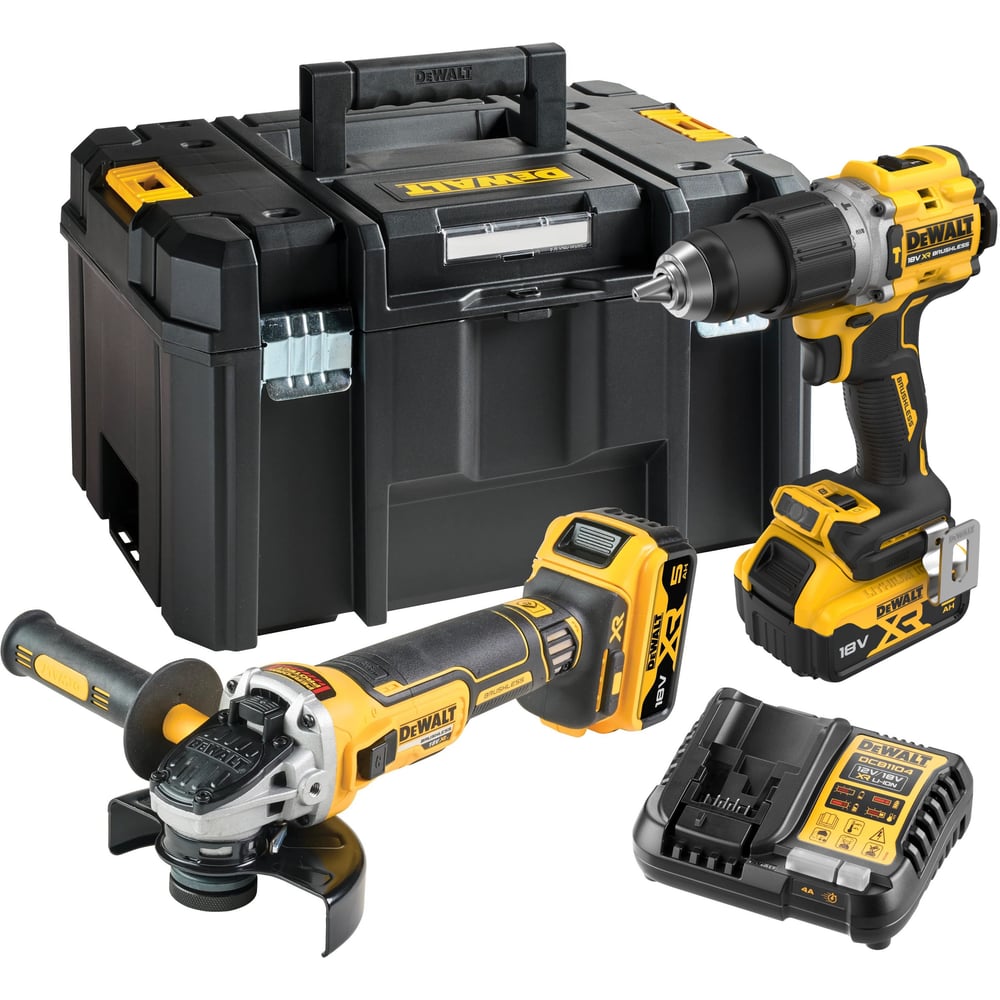 Изображение товара Аккумуляторный набор Dewalt DCK2026P2T 18 В с двумя АКБ и кейсом профессиональный комплект инструме