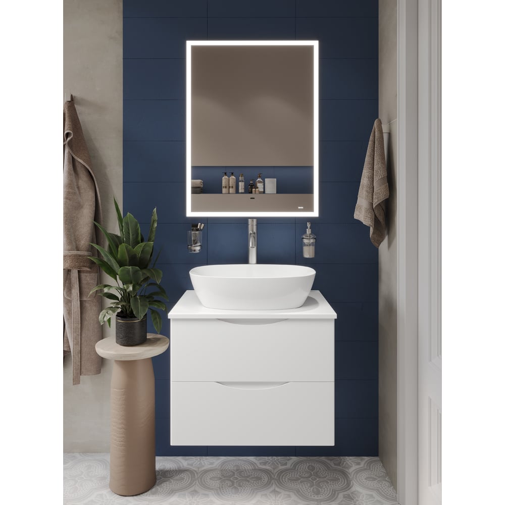 Изображение товара Тумба c раковиной BOND белая подвесная современная