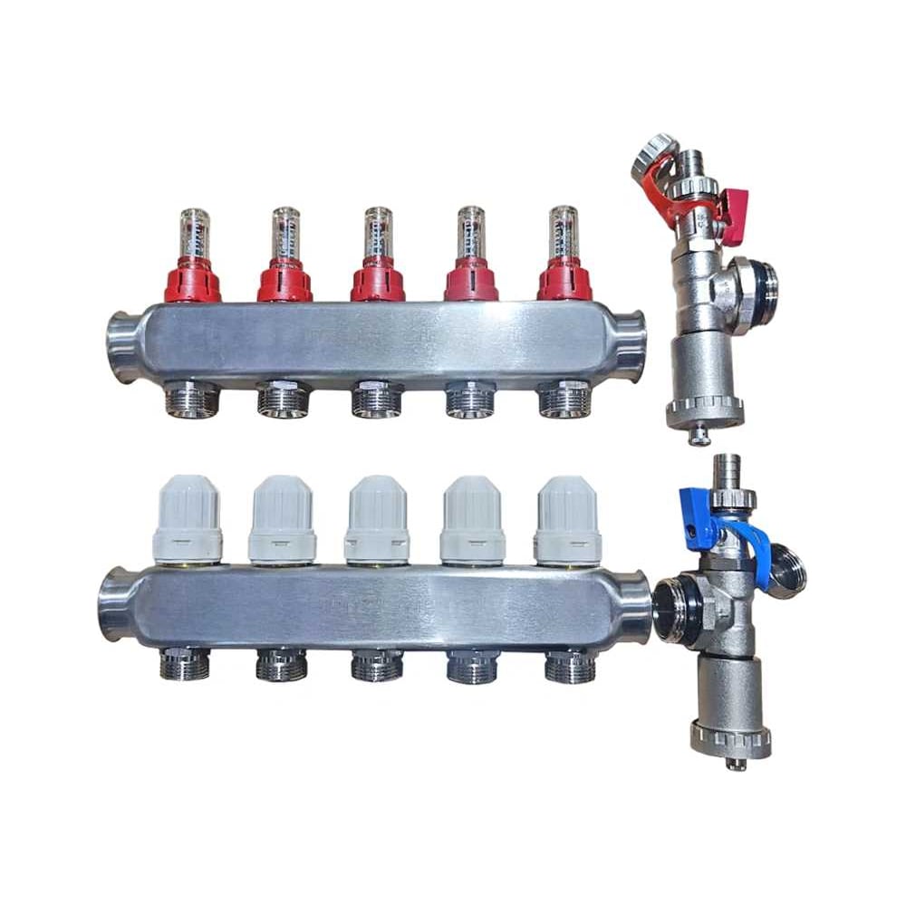 Изображение товара Коллекторный блок PROFLINE 5 выходов с расходомерами и автоматическим воздухоотводчиком