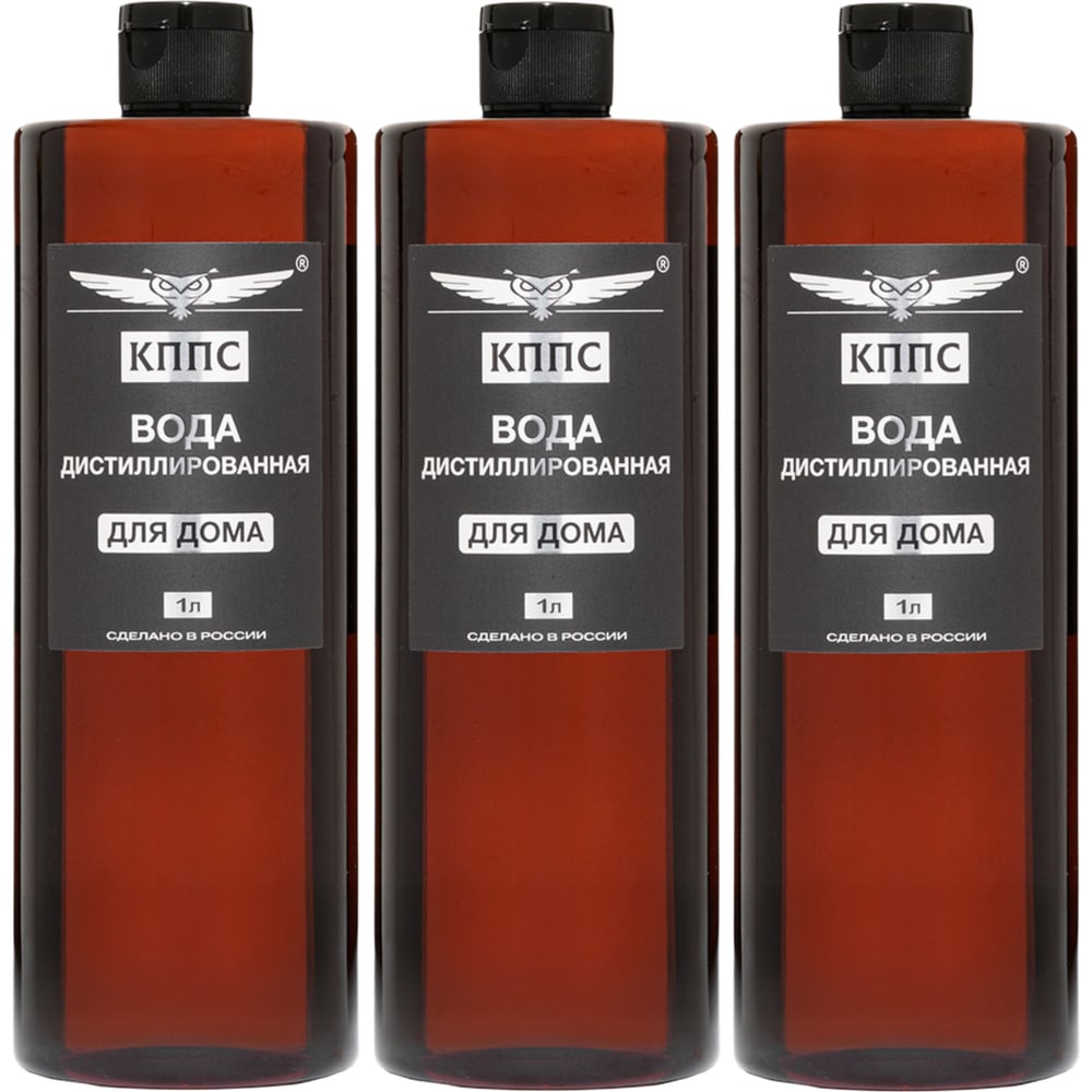 Изображение товара Дистиллированная вода КППС 3 литра 3 шт для дома и техники