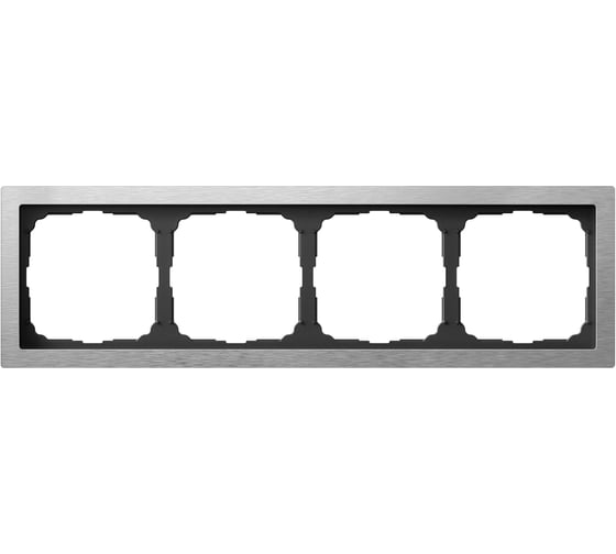 Изображение товара Рамка Systeme ElectricARTGALLERY PURE 4-постовая, металл, алюминий GAL312104