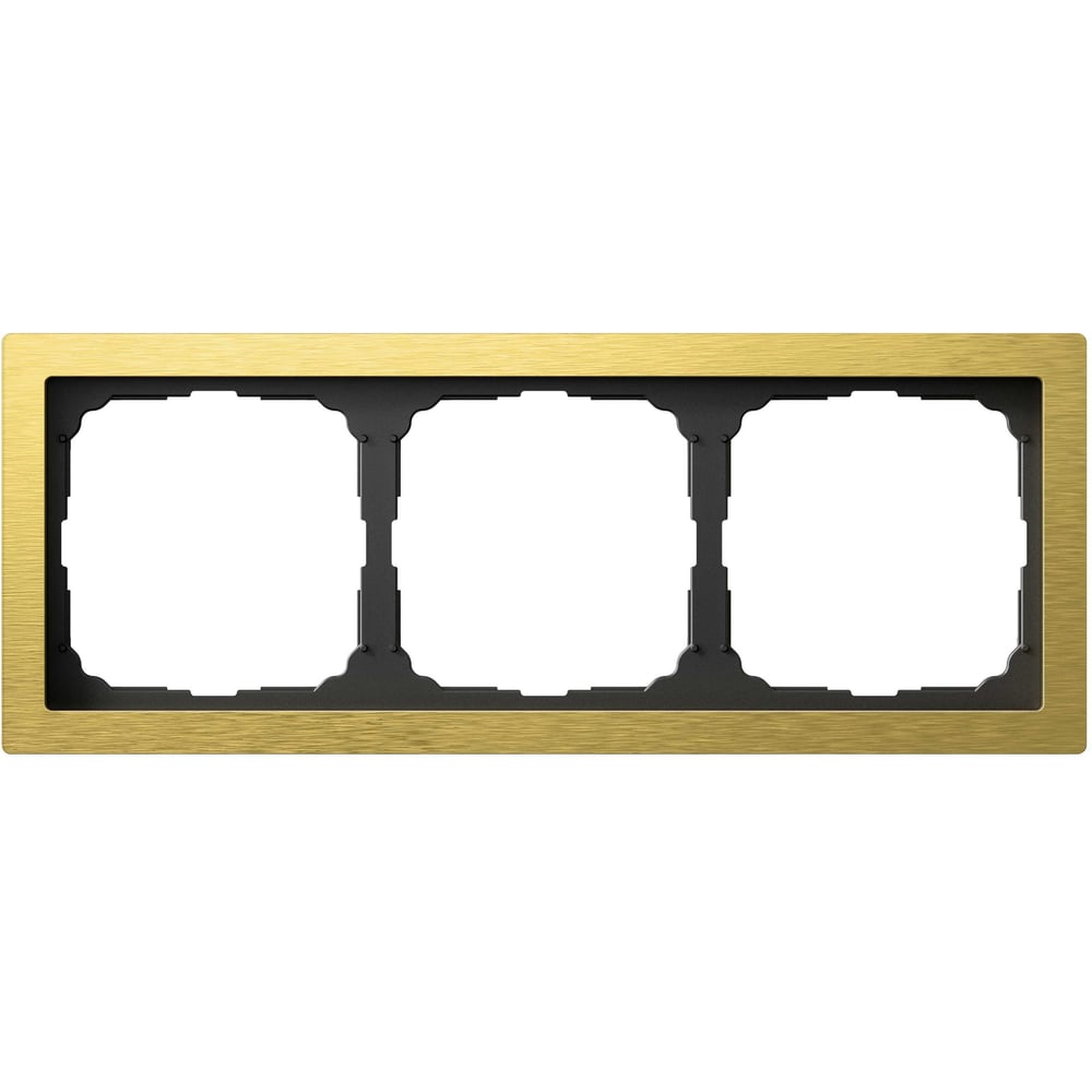 Изображение товара Рамка Systeme Electric ART GALLERY PURE 3-постовая металлическая золотая