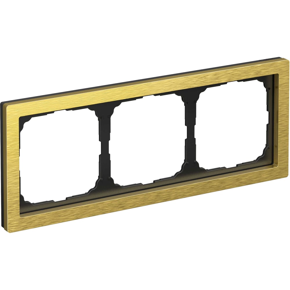 Изображение товара Рамка Systeme Electric ART GALLERY PURE 3-постовая металлическая золотая