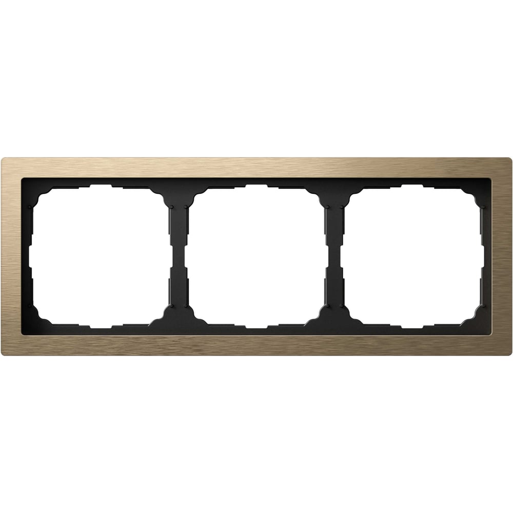 Изображение товара Рамка Systeme ElectricARTGALLERY PURE 3-постовая из металла латунь золотистая