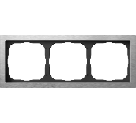 Изображение товара Рамка Systeme ElectricARTGALLERY PURE 3-постовая, металл, алюминий GAL312103