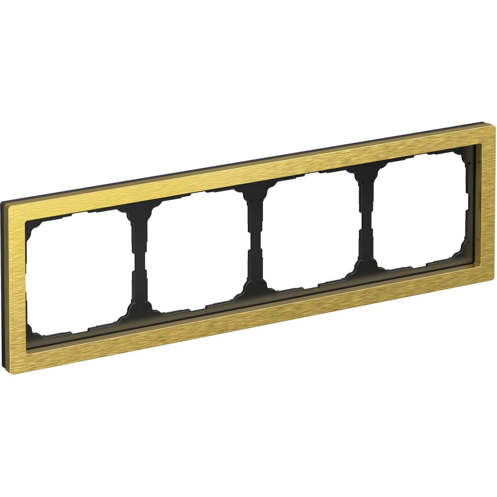 Изображение товара Рамка Systeme Electric ART GALLERY PURE 4-постовая металлическая золото