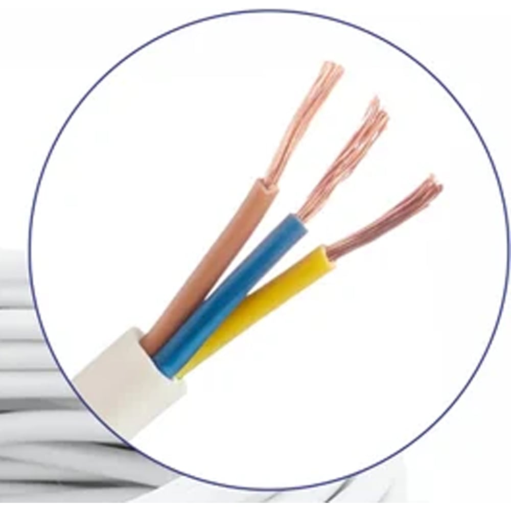 Изображение товара Электрокабель MW 100м ПВС 3х1.5 ГОСТ для электромонтажа