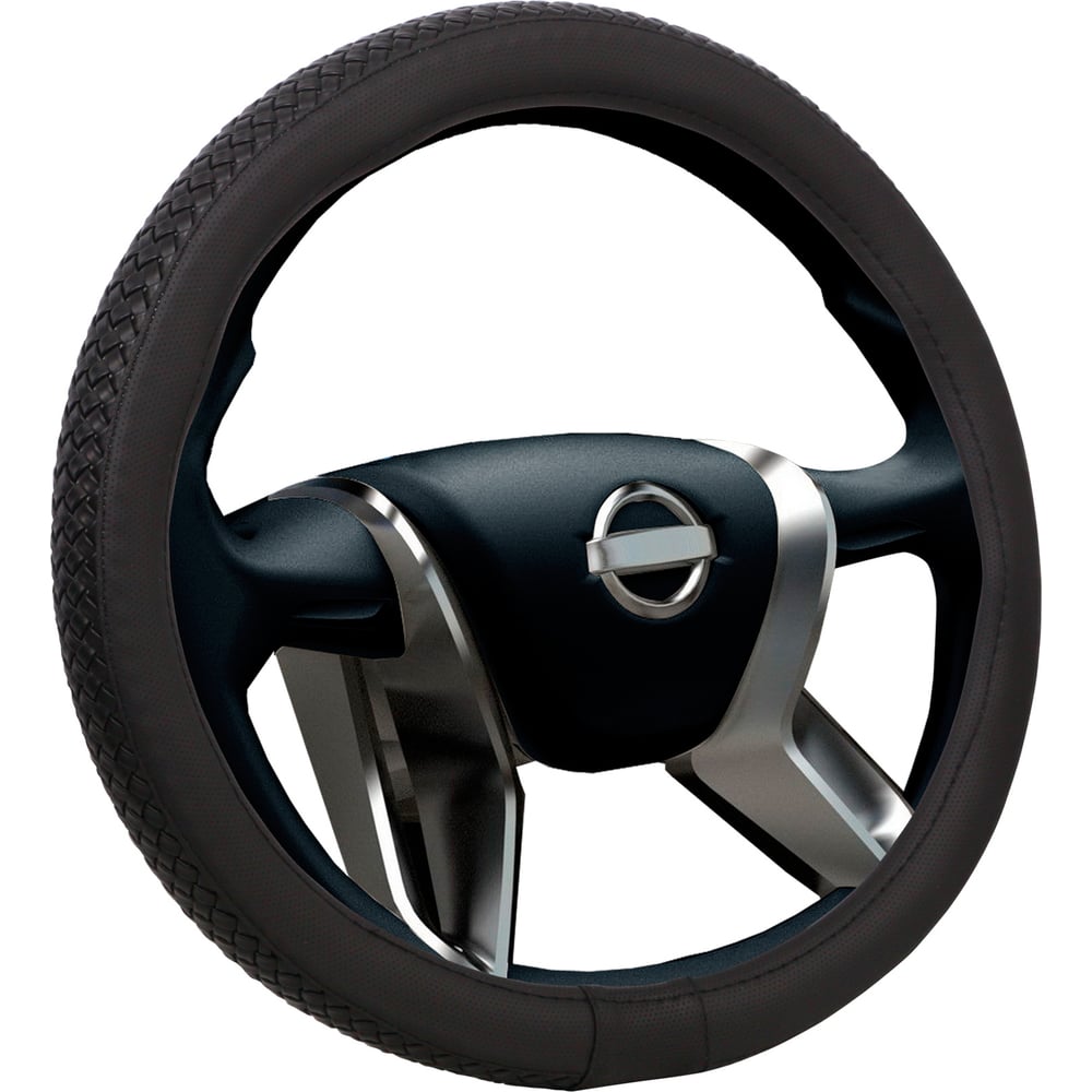 Изображение товара Оплетка на руль VOIN ELVIS из экокожи диаметр 38 см черная M