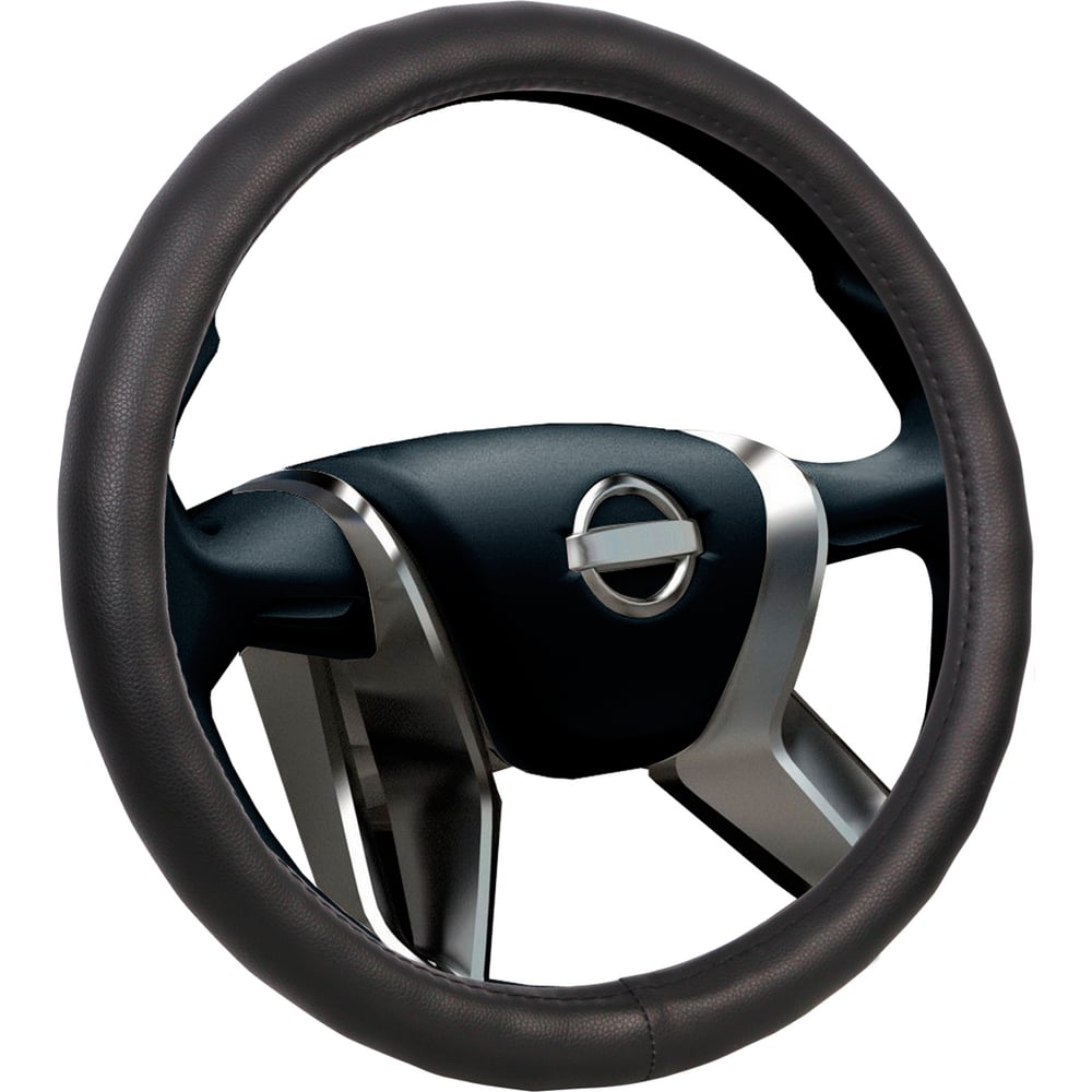 Изображение товара Оплетка на руль VOIN CLASSIK из экокожи диаметром 38 см черная