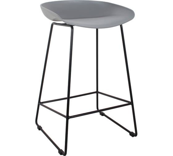 Изображение товара Полубарный стул BRADEX Neo серый с чёрными ножками FR 0699