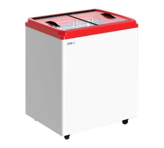 Изображение товара Ларь морозильный ITALFROST ЛВН CF200FQ. прямые стекла, 3 корзины, корпус белый, серая корона З0000300071 ЛВН 200 ПQ R290