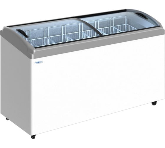 Изображение товара Ларь морозильный ITALFROST ЛВН CF600CQ, гнутые стекла, 7 корзины,корпус белый, серая корона З0000302986 ЛВН 600 ГQ R290