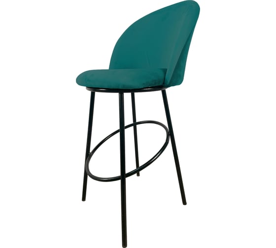 Изображение товара Стул полубарный M-GROUP, аквамарин, чёрные ножки 13155104