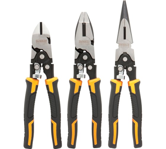 Изображение товара Набор Dewalt: плоскогубцы DWHT70228 + длинногубцы DWHT70230 + кусачки DWHT70229, DWHT0-70485