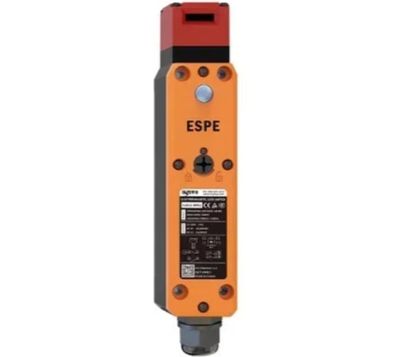 Изображение товара Замок безопасности ESPE SLM11-CMM3 корпус полиамид 66, мех блок / электр разблок 24В, 1НЗ + 1НЗ, головка металл, к/ввод M16, разбл. сзади-нет 08-00043641