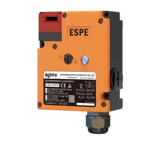 Изображение товара Замок безопасности ESPE SLM21-LPEF2 корпус полиамид 66, электр блок 24В / мех разблок, 2НЗ/1НО + 3НЗ, головка пластик, ввод M20, разбл. сзади-нет 08-00022383