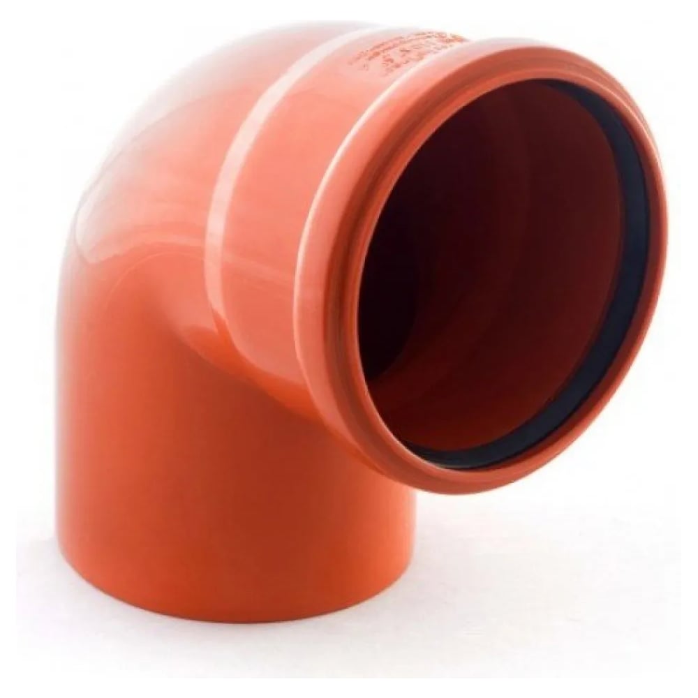 Изображение товара Отвод ПВХ рыжий канализационный ViEiR Ф110x90 для наружной канализации