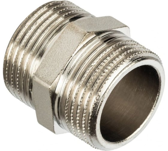 Изображение товара Ниппель никелированный ViEir 11/4 штуцер × 11/4 штуцер для резьбового соединения большого диаметра SHN66