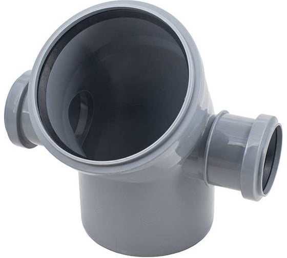 Изображение товара Отвод ПВХ ViEiR Ф110x45, с выходом, Ф50, левый-правый, для двухстороннего отвода ARN2254