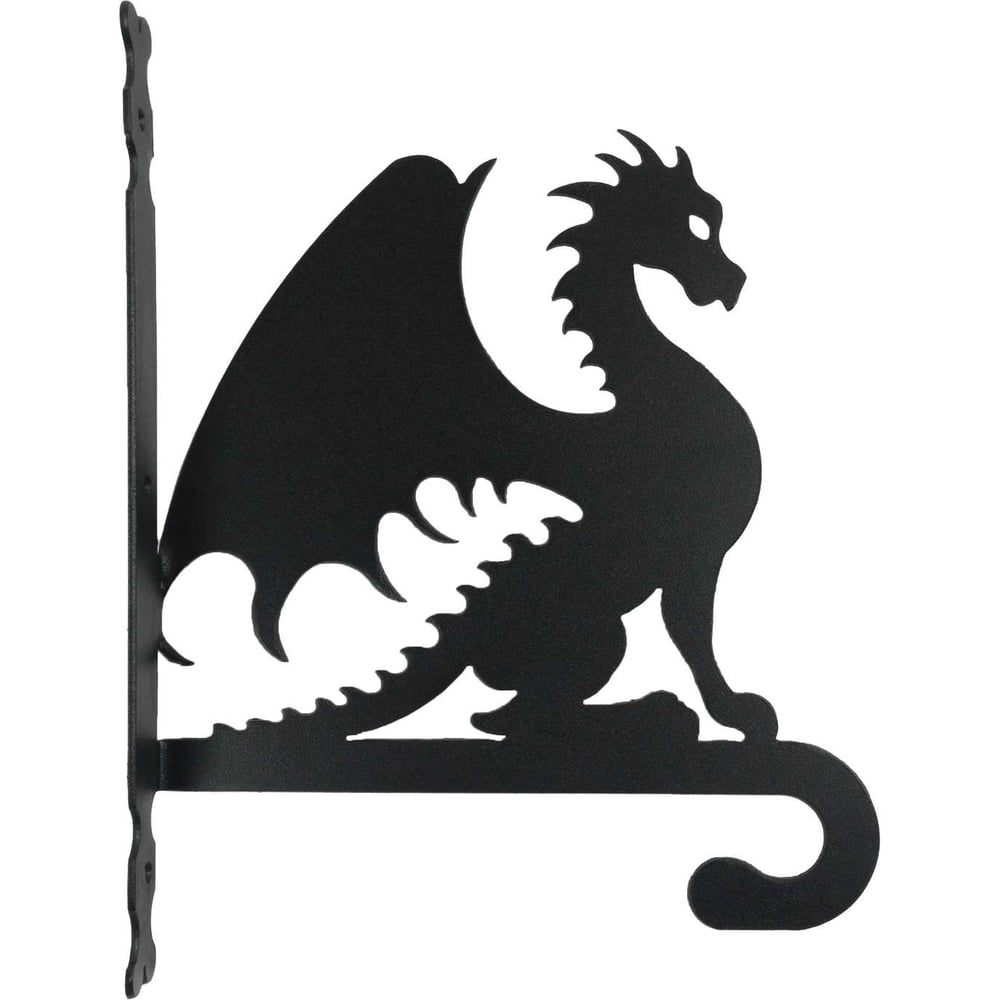 Изображение товара Кронштейн под кашпо №20 универсальный металлический черный для наружного использования