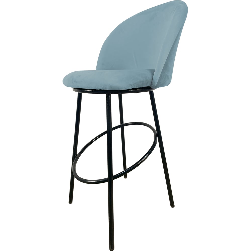 Изображение товара Стул полубарный M-GROUP небесно-серый с металлическим каркасом