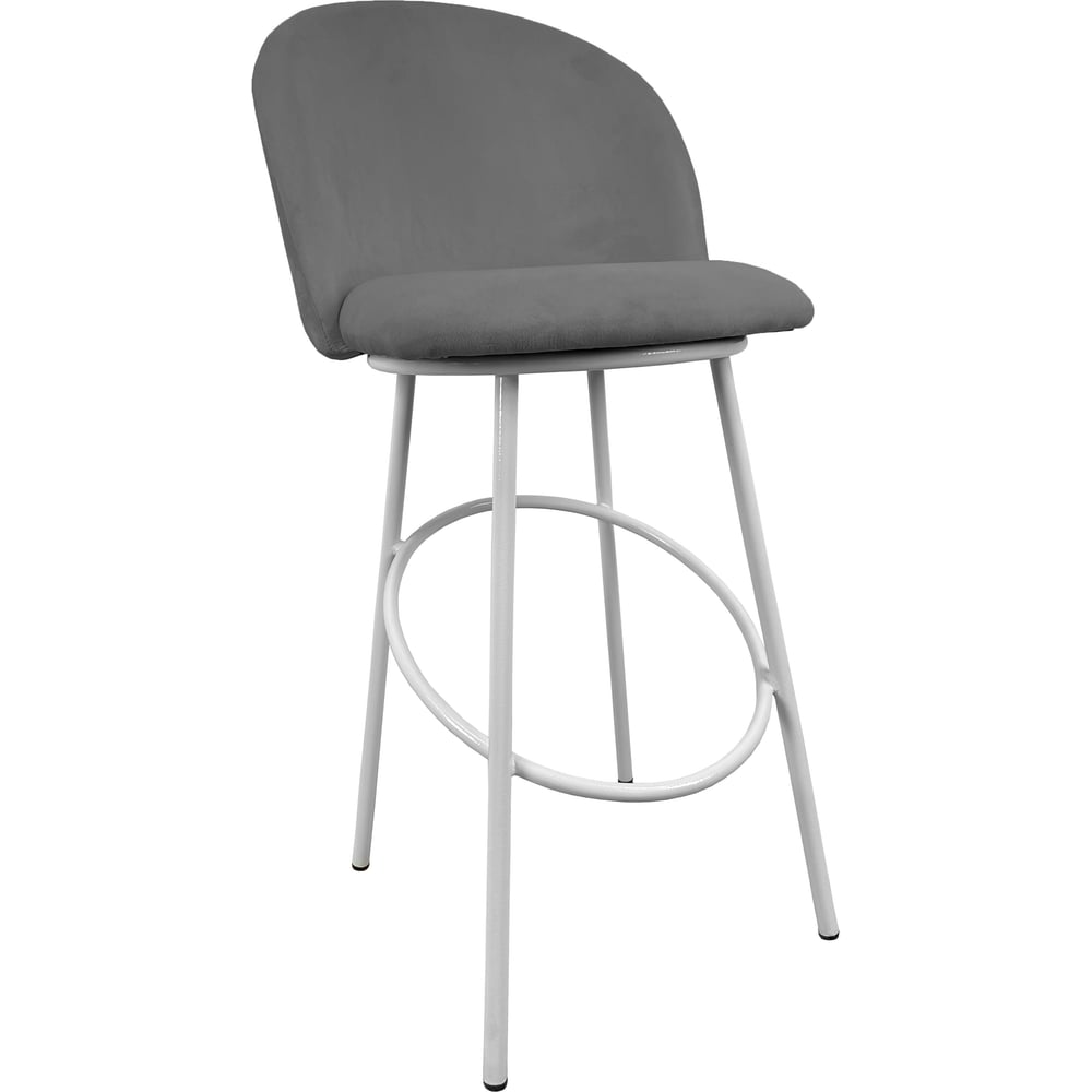 Изображение товара Стул полубарный M-GROUP серый с белыми ножками современный дизайн