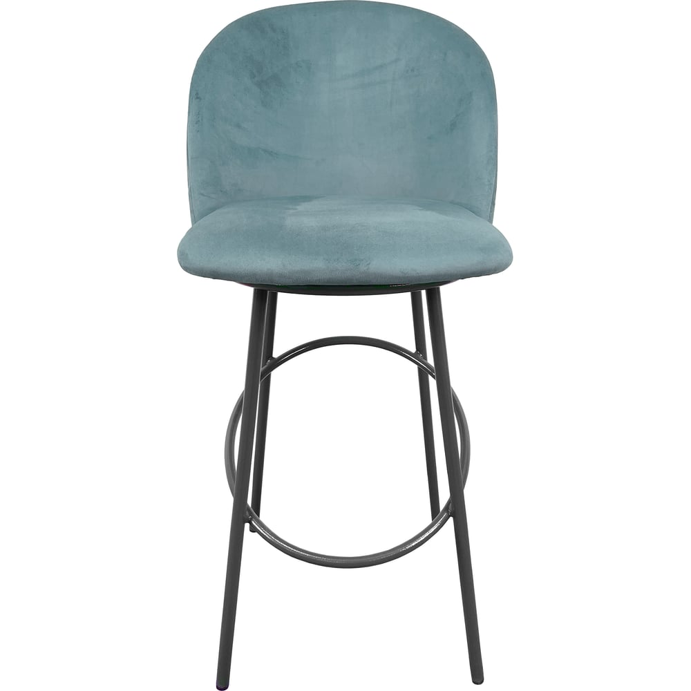 Изображение товара Стул полубарный M-GROUP небесно-серый с металлическим каркасом