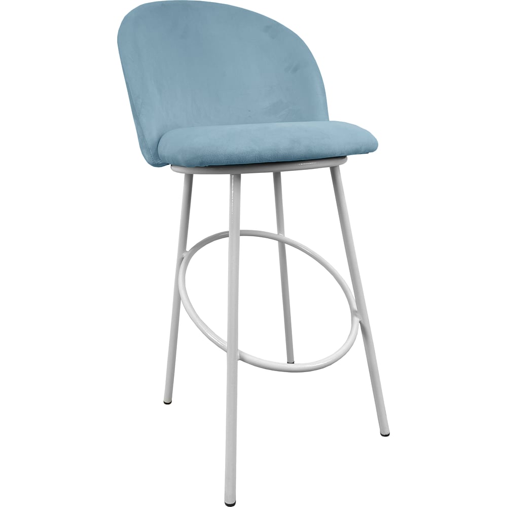 Изображение товара Полубарный стул M-GROUP небесно-серый с белыми ножками