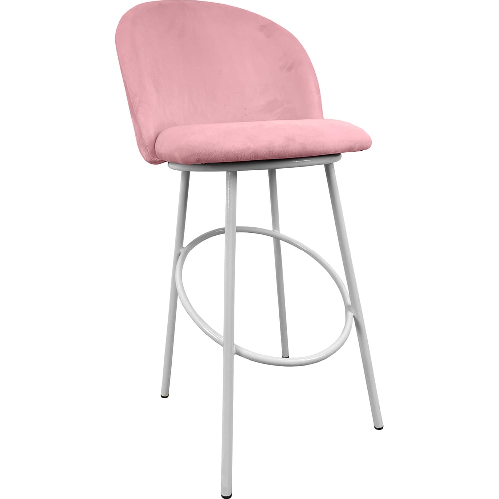 Изображение товара Стул полубарный M-GROUP пудровый с белыми ножками современный дизайн