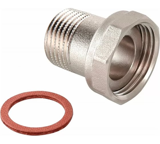 Изображение товара Полусгон ViEiR никелированный с накидной гайкой 3/4 × 1/2 штуцер для подводки воды VRDN8-1520