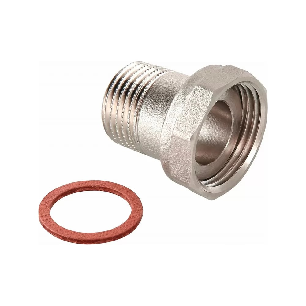 Изображение товара Полусгон ViEiR никелированный 1/2×1/2 с гайкой для сантехники