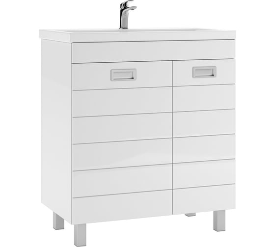 Изображение товара Тумба Домино Cube под умывальник Elen 75 без ящика, с корзиной для белья DC5003T