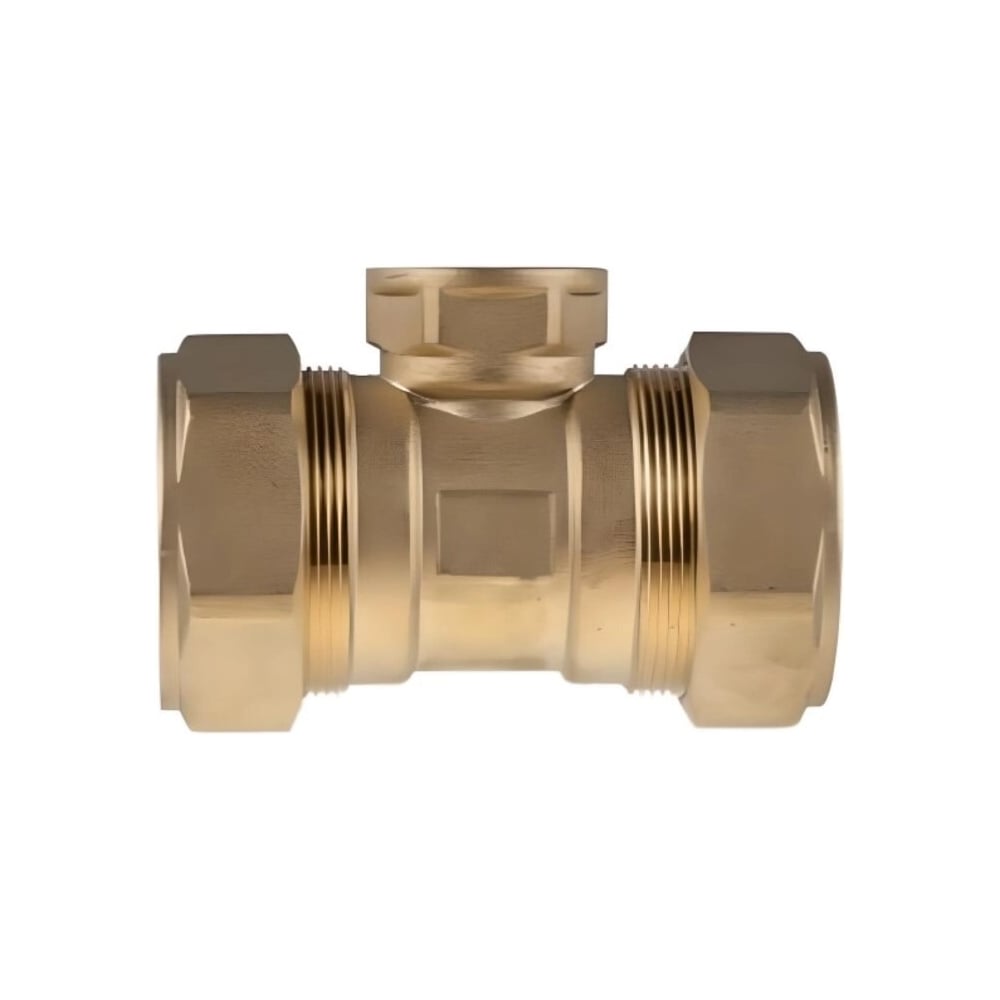 Изображение товара Тройник для гофрированной трубы ViEiR 25х1/2 латунь внутренняя резьба гайка х25