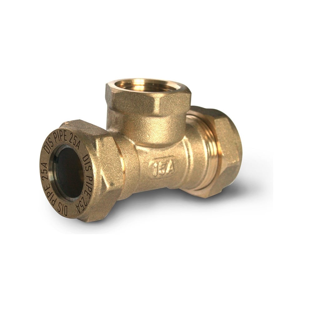 Изображение товара Тройник для гофрированной трубы ViEiR 32х1 дюйм латунь внутренняя резьба