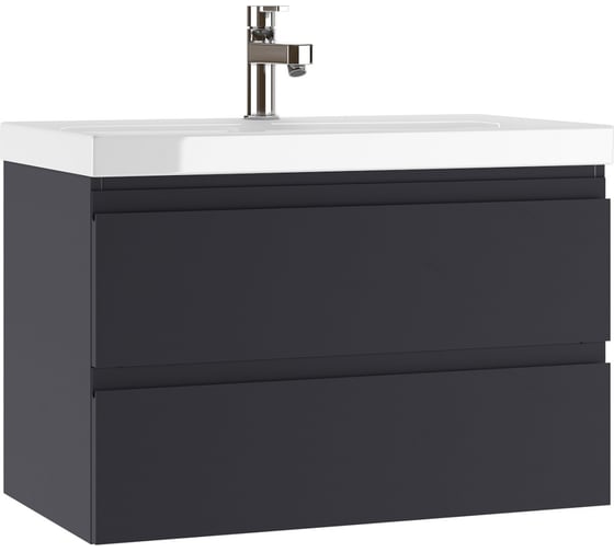 Изображение товара Подвесная тумба Домино Graffo В2 под умывальник Moduo 80 графит матовый DGr2101T