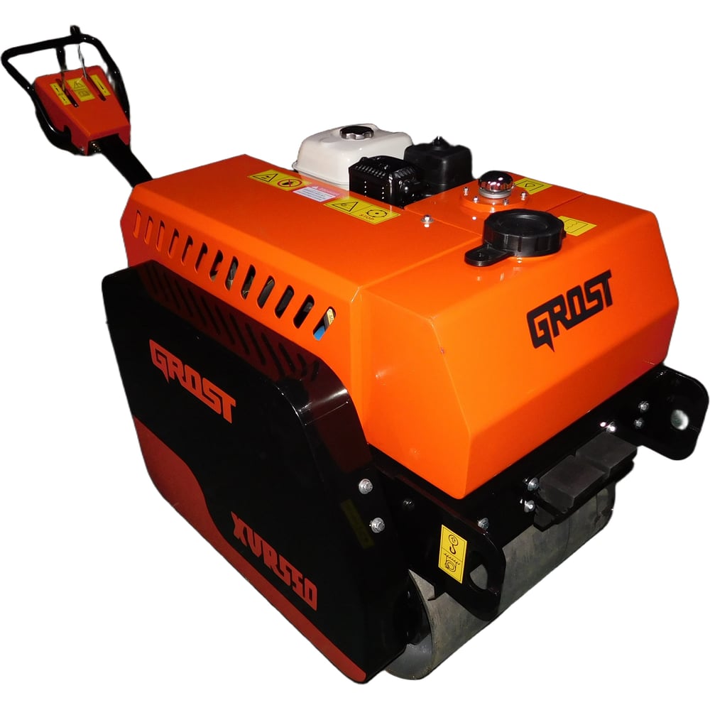 Изображение товара Виброкаток Grost XVR550 530 кг профессиональный бензиновый двухвальцовый