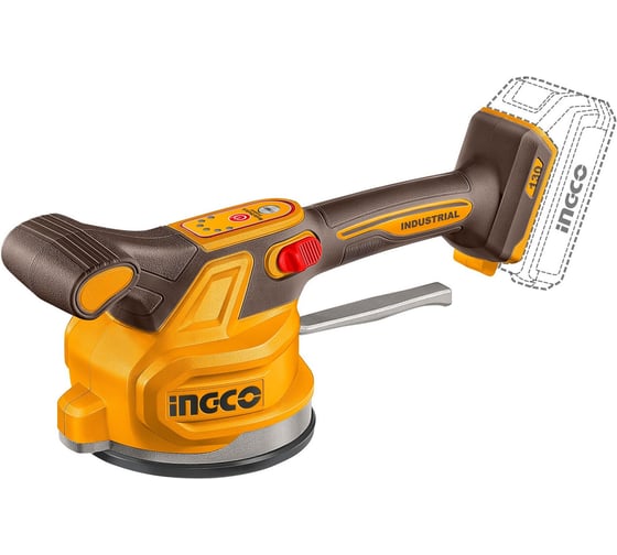 Изображение товара Аккумуляторная виброприсоска INGCO для укладки плитки 20В без АКБ и ЗУ INDUSTRIAL CTVLI2001