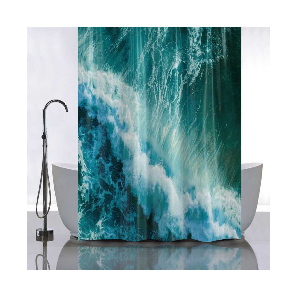 Изображение товара Штора для ванной комнаты САНАКС волна 180х180 см водоотталкивающая