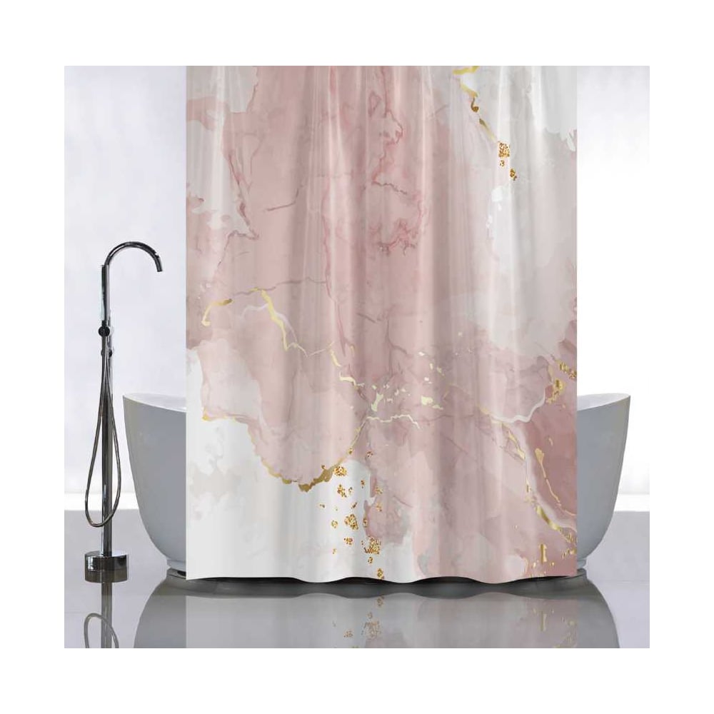 Изображение товара Штора САНАКС розовый мрамор для ванной 180 х 180 см