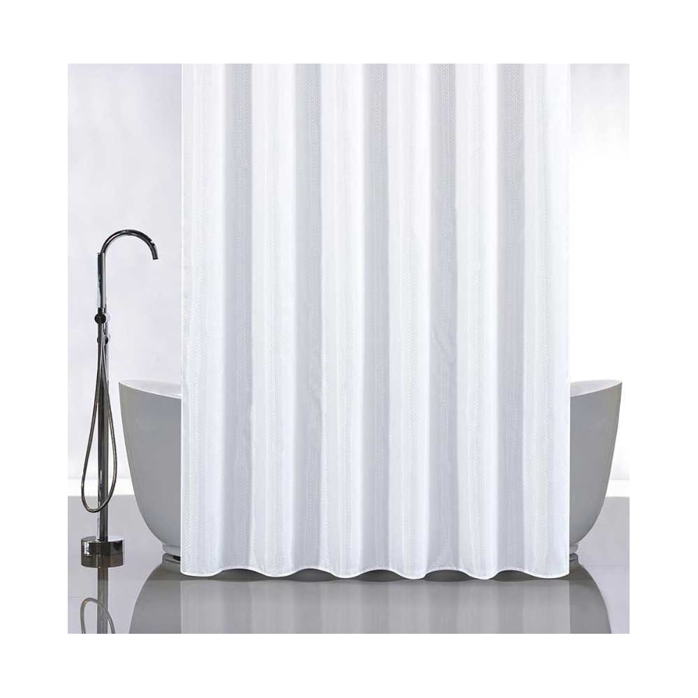 Изображение товара Штора однотонная САНАКС белая для ванной комнаты полиэстер 1800x1800 мм