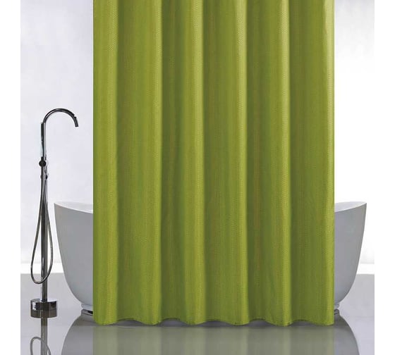Изображение товара Штора однотонная САНАКС оливковый, в ванную комнату - полиэстэр 180х180 03-20