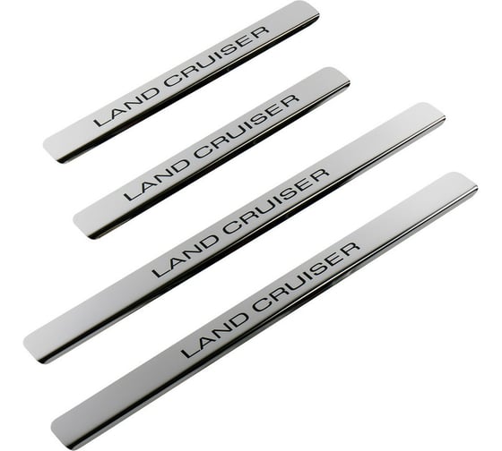 Изображение товара Накладки внутренних порогов Dollex TOYOTA Prado, LC 200 (2007-2015), надпись Land Cruiser NPK-102