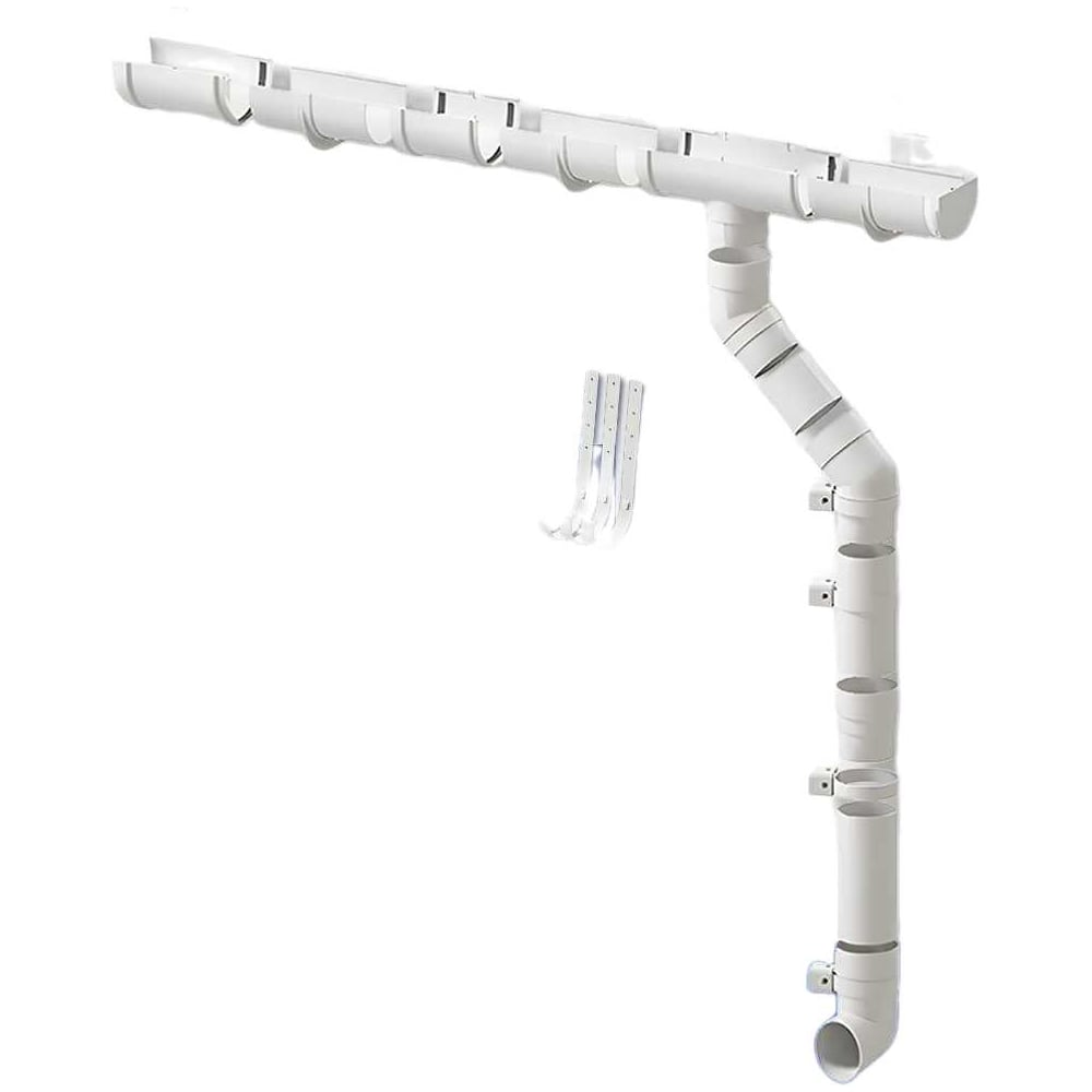 Изображение товара Комплект водосточной системы Docke Premium 1.5 м пломбир для надежного отвода воды