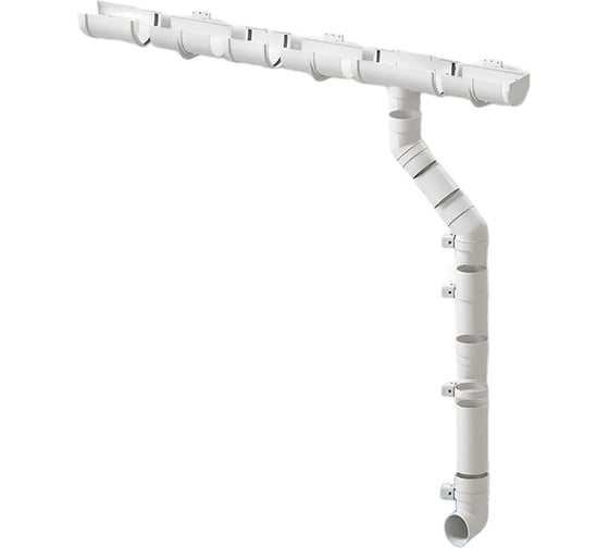 Изображение товара Комплект водосточной системы ЛМ маркет Docke Premium 1.5 м, пломбир 10,5/3 квс_деке_премиум_пломбир_10,5_3_фбс