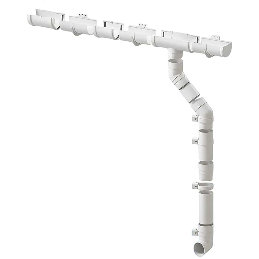 Изображение товара Комплект водосточной системы Docke Premium 1.5 м пломбир для кровли